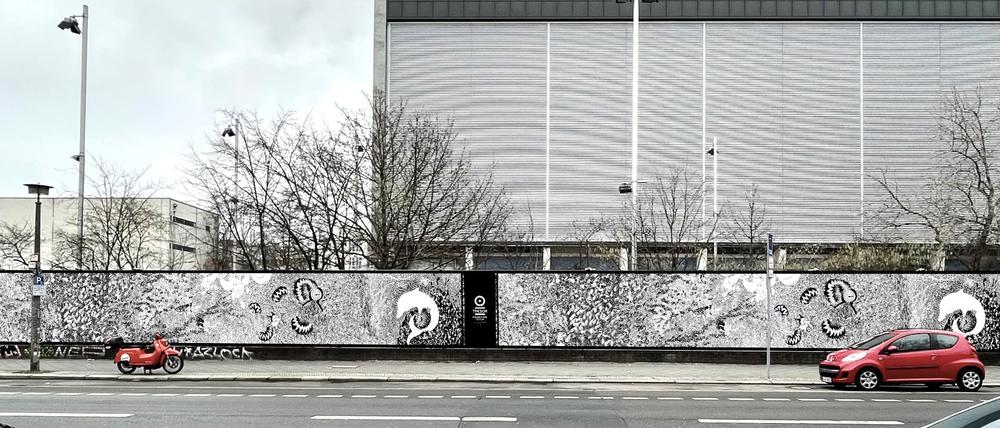 Aus der Plakatwand wird eine Kunstgalerie.