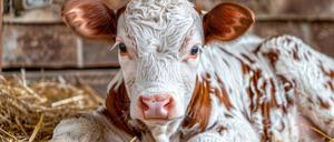 Junges Kalb – in der Milchwirtschaft ein Überschussprodukt.