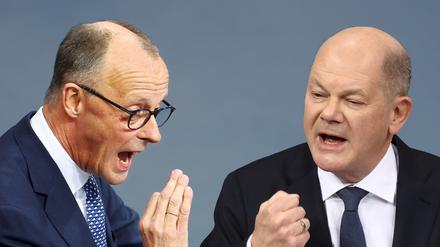 Olaf Scholz (SPD) hat Friedrich Merz (CDU) im ZDF „Fritze“ genannt und gesagt, er erzähle „Tünkram“. Der empört sich. 