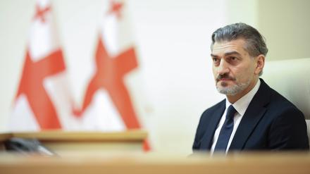 Der ultrarechte Micheil Kawelaschwili von der Partei Georgischer Traum.