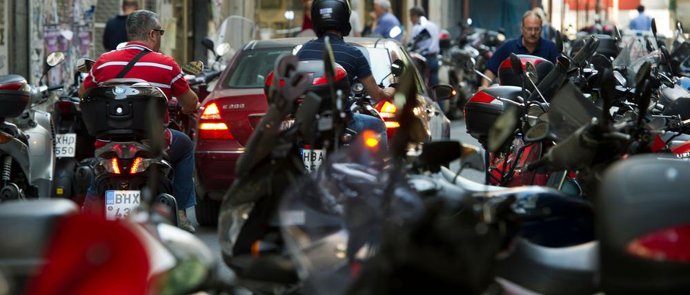 Jeder fünfte Motorradfahrer in Griechenland ist ohne Helm unterwegs. (Foto-Archiv)