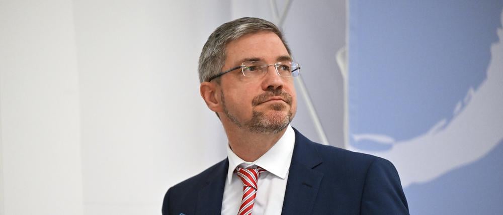 Mike Schubert bei seiner Pressekonferenz am Dienstag, dem 17. Dezember.