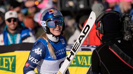 Happy und angriffslustig: Lindsey Vonn.