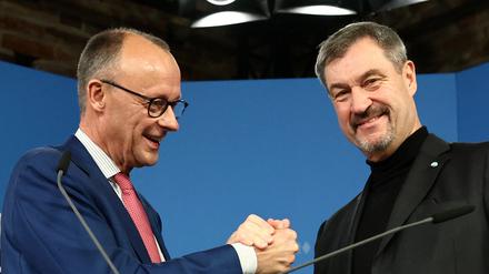 Merz und Söder und Merz geben sich einig wie selten.