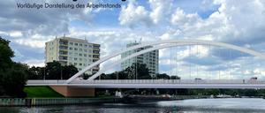 neue Schulenburgbrücke in Berlin Spandau Wilhelmstadt