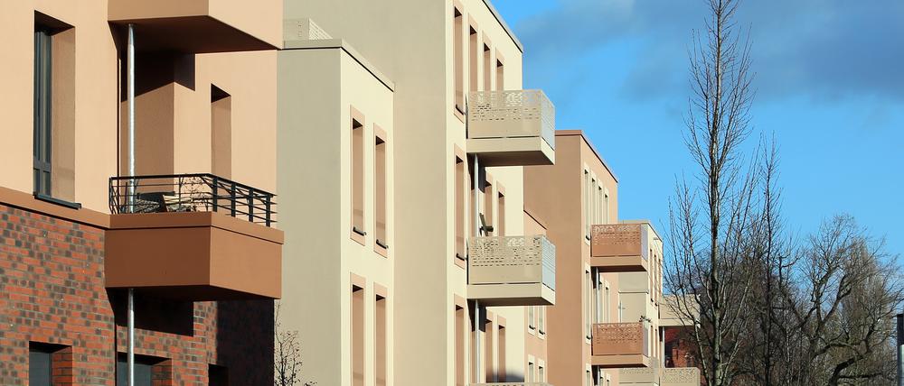 Ein Beispiel für sozialen Wohnungsbau in Potsdam, hier in der Georg-Herrmann-Allee.