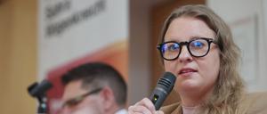 Die stellvertretende Chefin des BSW, Friederike Benda, soll die Landesliste in Brandenburg für die Bundestagswahl anführen. (Archivbild)