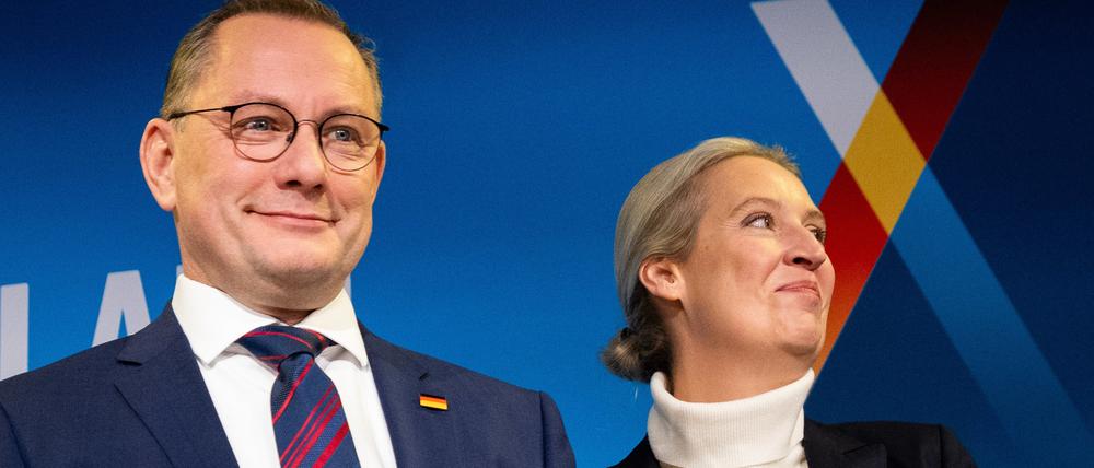 Vorsitzende der AfD: Tino Chrupalla (l.) und Alice Weidel