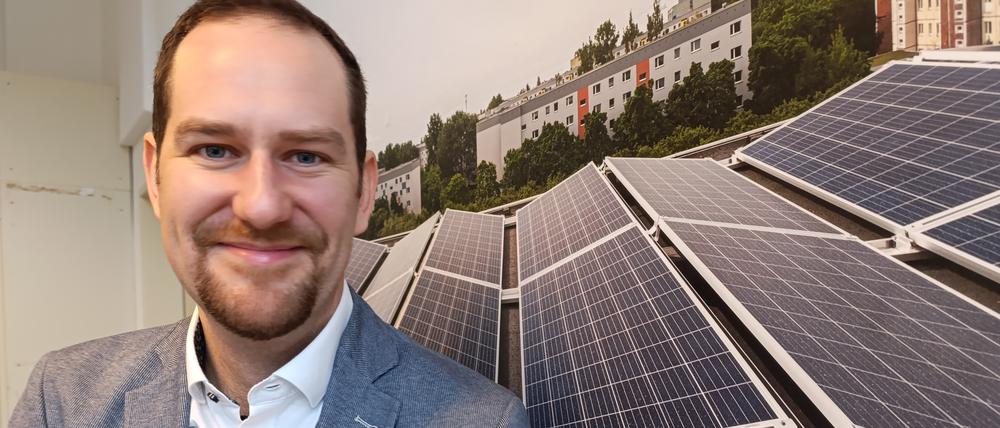 Chris Werner, neuer Chef der Berliner Stadtwerke, in seinem Büro.