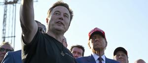 Berater Elon Musk (l.) mit dem designierten US-Präsidenten Donald Trump