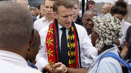 Am Samstag war der Wirbelsturm „Chido“ über Mayotte gefegt. Frankreichs Präsident Emmanuel Macron besuchte das Überseegebiet.
