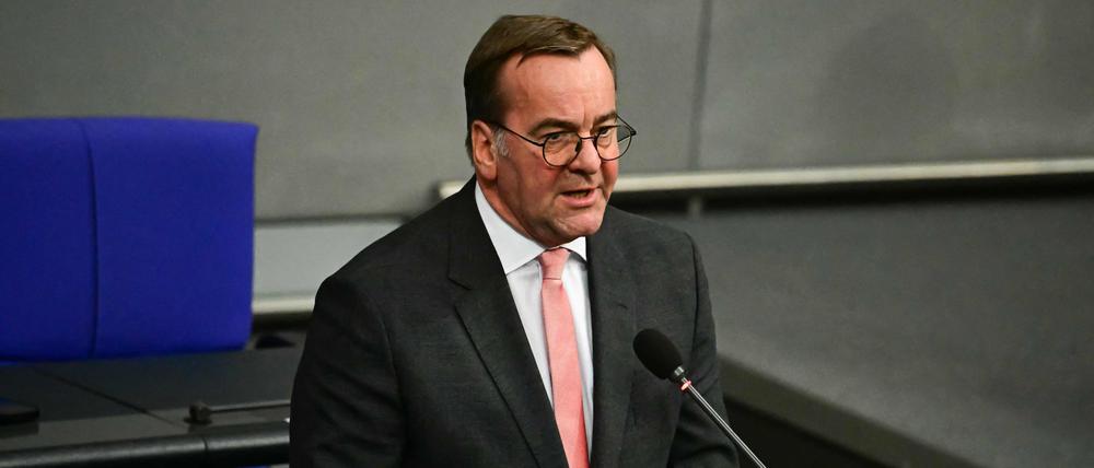 Boris Pistorius im Bundestag.
