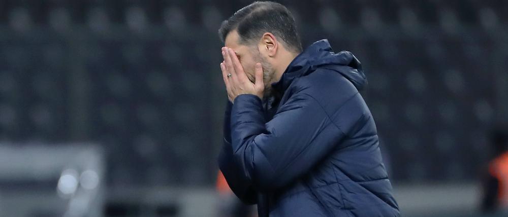 Herthas Trainer Cristian Fiél hatte zuletzt wenig Freude an den Auftritten seiner Mannschaft. 