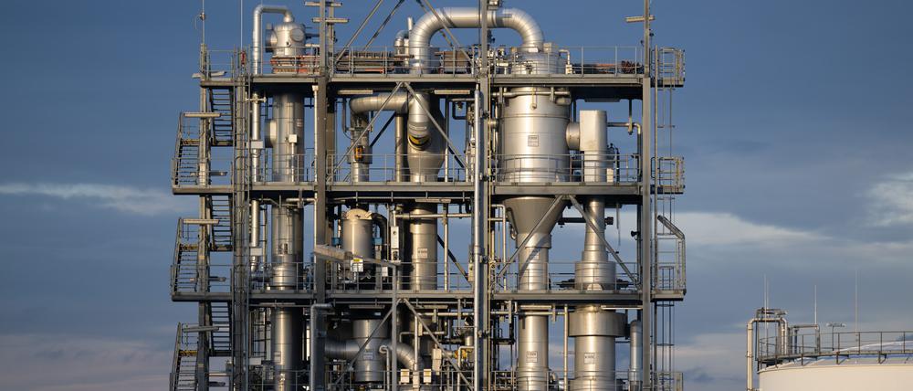 Industrieanlagen auf dem Gelände der BASF Schwarzheide GmbH.