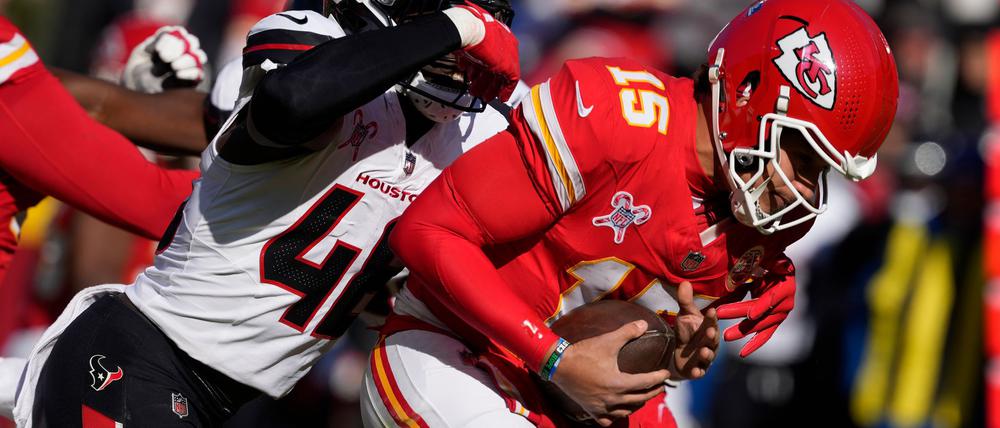Chiefs-Quarterback Patrick Mahomes spielte trotz seiner Knöchelblessur.