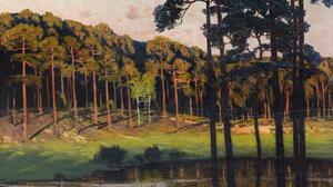Um 1895 entstand das Gemälde „Märkischer Waldsee mit zwei Birken“.  Laut Nicole Bröhan lässt das Bild „den Einfluss des japanischen Holzschnitts wie auch des Jugendstils erkennen“.