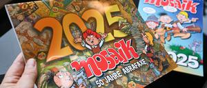 2025 feiert das Mosaik ein doppeltes Jubiläum - unter anderem das 50. Abenteuer-Jahr der Abrafaxe. 