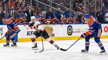 Leon Draisaitl (r.) lieferte einen Assist.