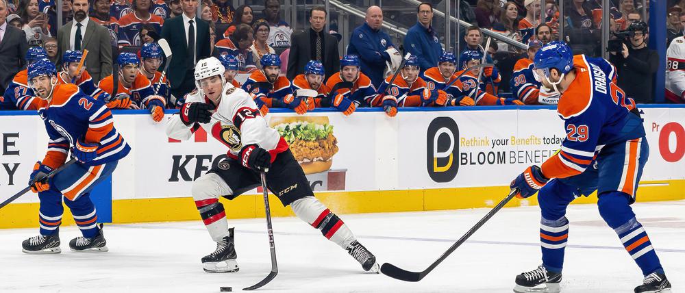 Leon Draisaitl (r.) lieferte einen Assist.