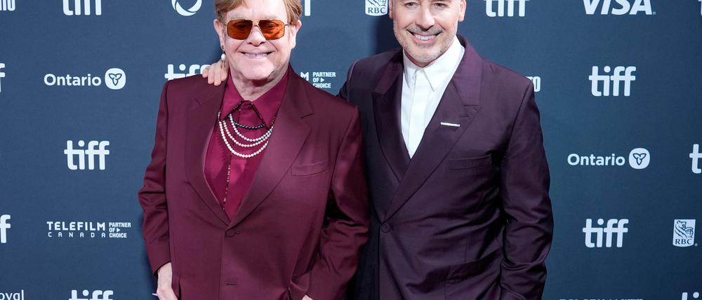 Pop-Legende Elton John und sein Mann David Furnish freuen sich auch über prominente Gratulanten. (Archivfoto)
