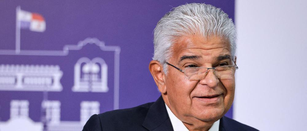 Präsident José Raúl Mulino während einer Pressekonferenz im Regierungspalast Las Garzas in Panama-Stadt.