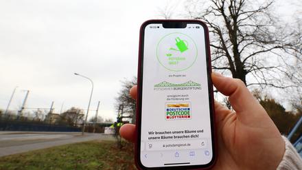 Potsdam gießt. Bürgerstiftung Potsdam startet Baumpflege-Mitmachprojekt "Potsdam gießt" mit gleichnamiger App. 