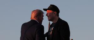 Mal Einflüsterer, mal Stimme seines Herrn: Elon Musk (rechts) und Donald Trump.