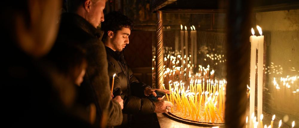 Überschattet vom Krieg in Gaza fielen die Weihnachtsfeiern in Bethlehem eher gedämpft aus. 
