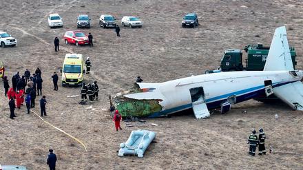 Das Wrack der Embraer 190.