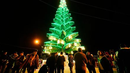 Christen feiern Weihnachten in Syrien. 