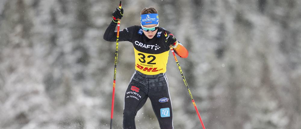 Muss passen. Katharina Hennig in Aktion.