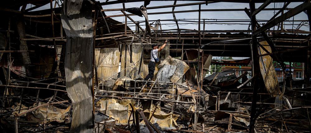 Die Stadt Nikopol im Gebiet Dnipropetrowsk ist immer wieder Ziel russischer Angriffe. (Archivbild)