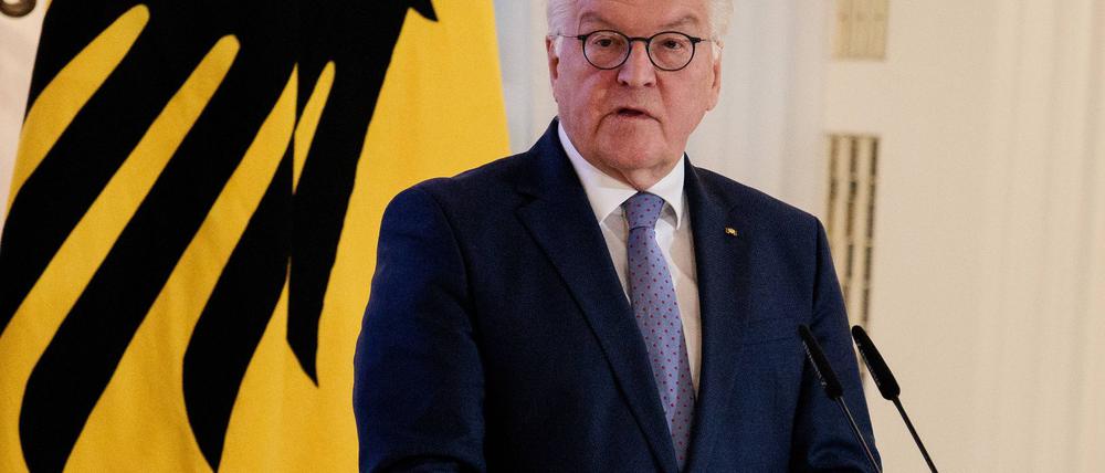Bundespräsident Steinmeier gibt seine Entscheidung zur Auflösung des Bundestags bekannt. (Archivbild)