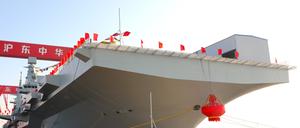 Dieses Bild zeigt Chinas erstes amphibisches Angriffsschiff der neuen Generation vom Typ 076, die Sichuan.