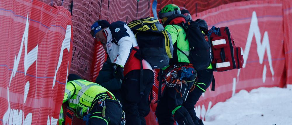 Cyprien Sarrazin war beim Training in Bormio schwer gestürzt.