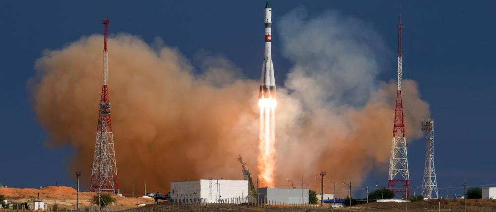 Vom russischen Weltraumbahnhof in Baikonur (Kasachstan) fliegen immer wieder Kosmonauten und Astronauten gemeinsam zur ISS. (Archivbild)