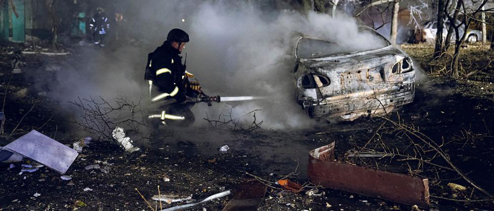 Russische Angriffe auf Ukraine richten schwere Schäden an. (Archivbild)