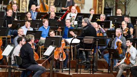 Riccardo Muti probt mit den Wiener Philharmonikern für Neujahrskonzert. 