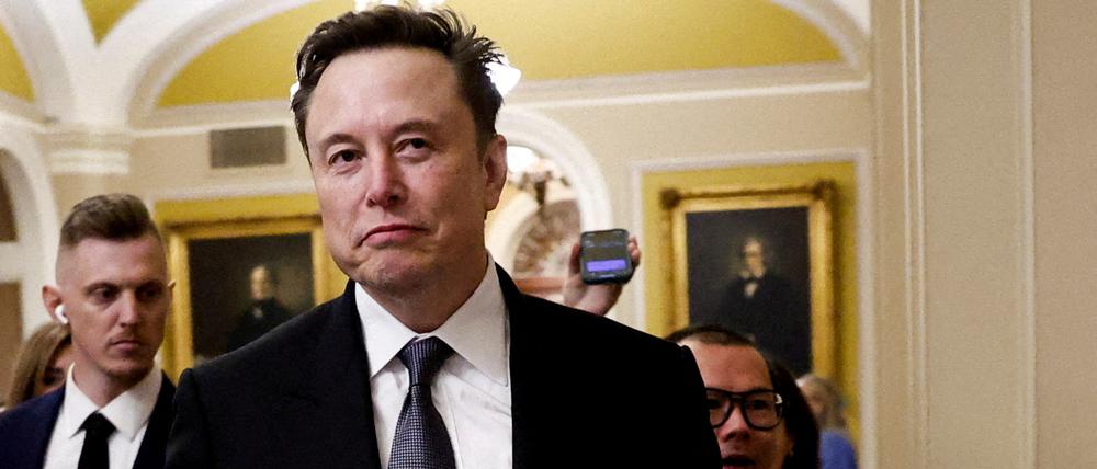 Elon Musk auf dem Capitol Hill in der US-Hauptstadt Washington