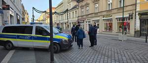 Die Brandenburger Straße wurde am Dienstag teilweise gesperrt.