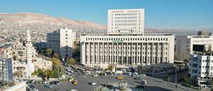 Blick aufs Hauptgebäude der syrischen Zentralbank in Damaskus.