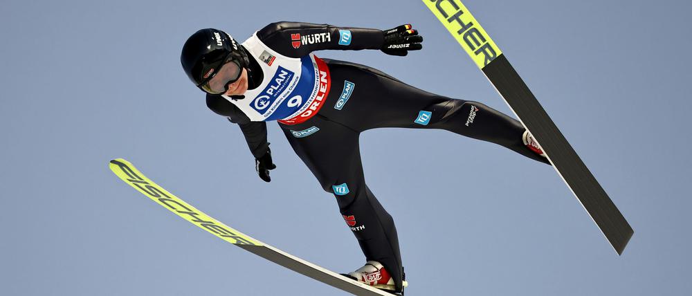 Beste deutsche Springerin in Garmisch-Partenkirchen: Agnes Reisch.