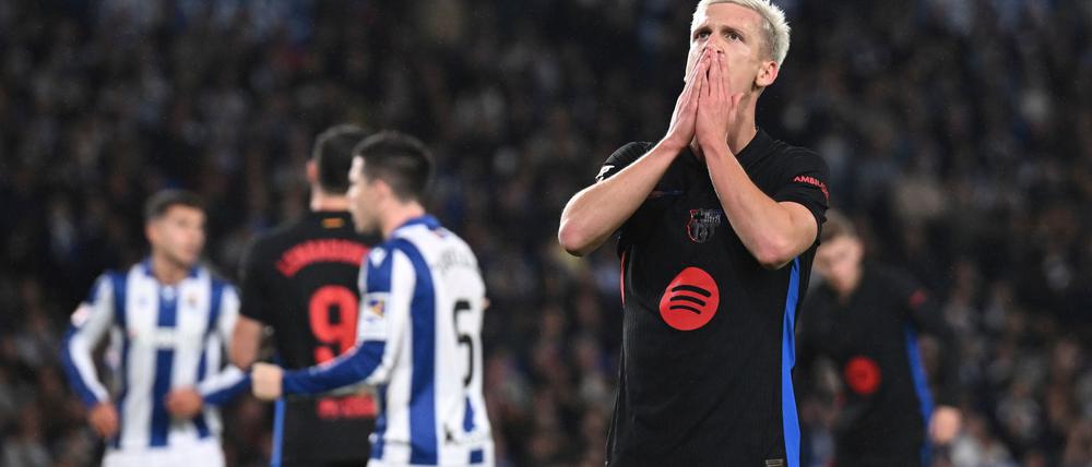 Die Zukunft von Dani Olmo beim FC Barcelona ist ungewiss.