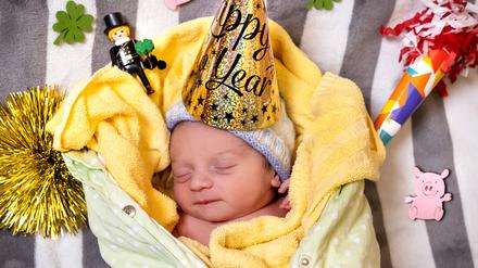 Jakob, das Neujahrsbaby aus dem Helios-Klinikum in Berlin-Buch.
