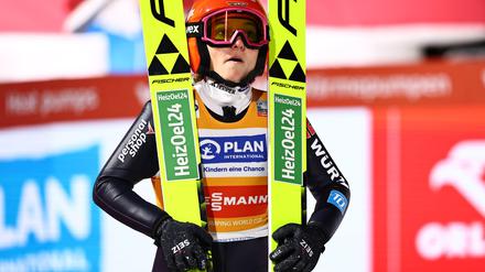 Katharina Schmid konnte beim Silvesterspringen nicht überzeugen.