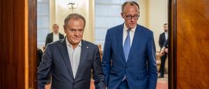 Dämpfer für die Beziehungen. Friedrich Merz ist mehrfach nach Polen gereist, um sich mit Premier Donald Tusk abzustimmen. 