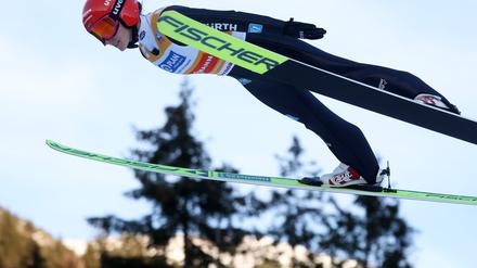 Katharina Schmid auf ihrer Heimschanze.