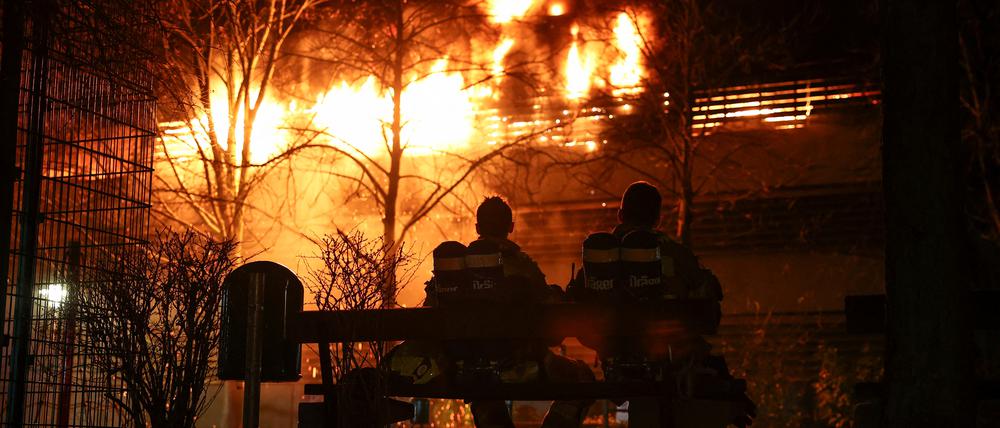 Feuer in der Silvesternacht in Berlin.
