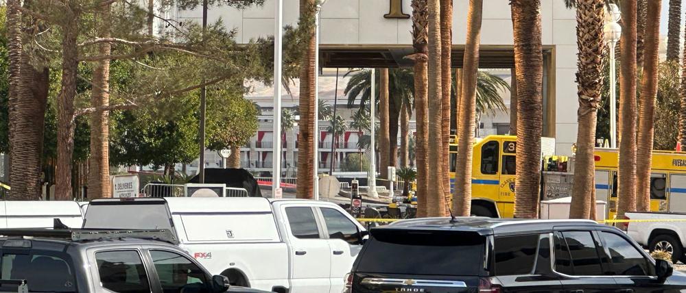 Vor dem Trump International Hotel in Las Vegas.