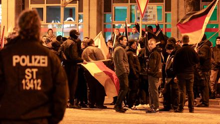 Demonstration auf dem Hasselbachplatz